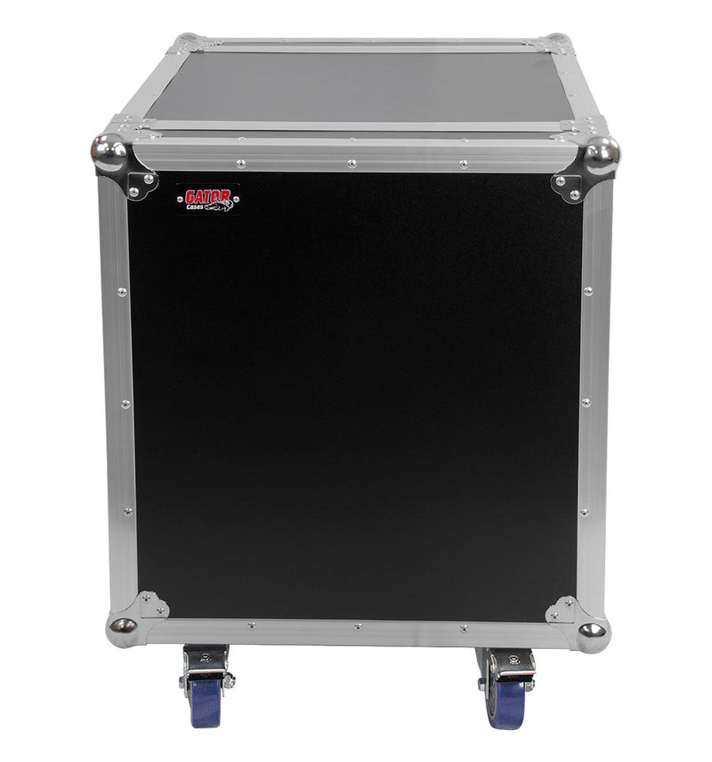 GATOR G-Tour 12U Cast 12 Space 19" Flight Rack w/ casters, (2 locking) - Gator G-TOUR 12U CAST Tour Style ATA Flight Rack Case w/ Casters - 12U, 19" Deep