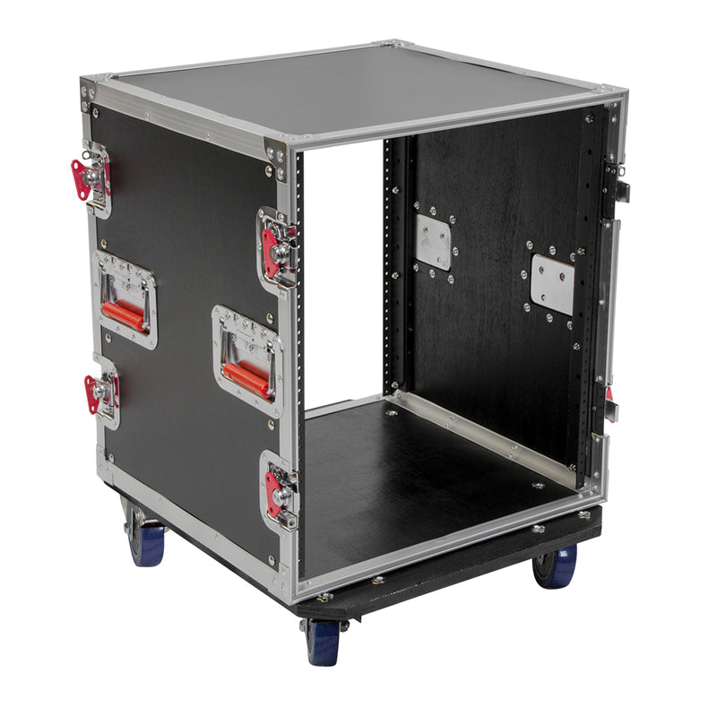 GATOR G-Tour 12U 12 Space 19" Flight Rack - Gator G-TOUR 12U CAST Tour Style ATA Flight Rack Case w/ Casters - 12U, 19" Deep