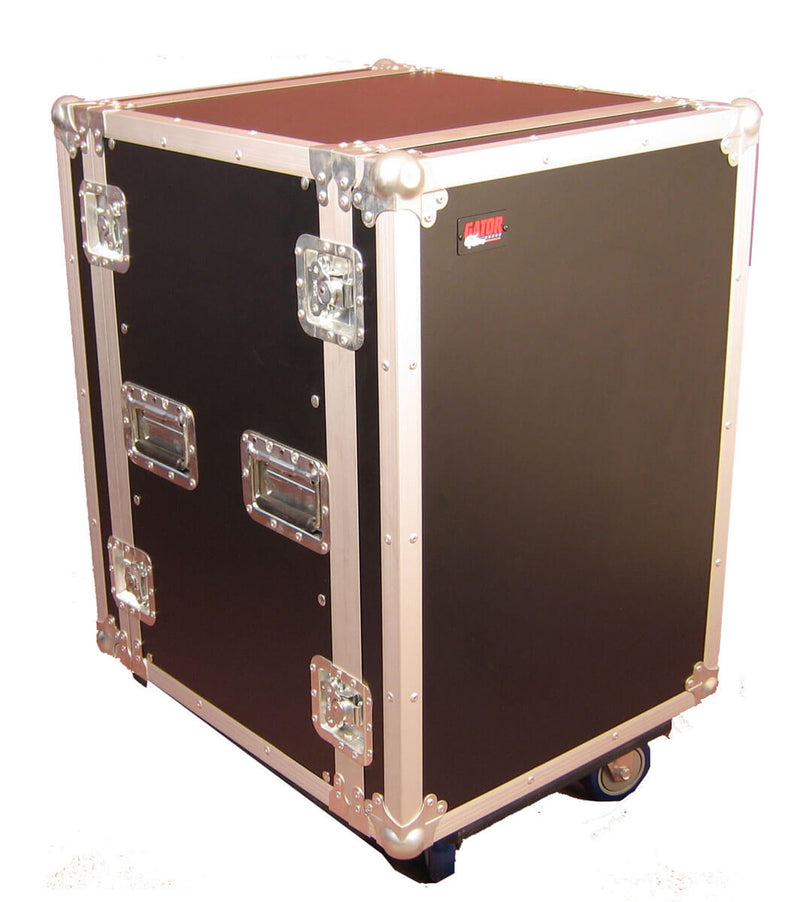 GATOR G-Tour 14U Cast 14 Space 19" Flight Rack w/ casters, (2 locking) - Gator G-TOUR 14U CAST Tour Style ATA Flight Rack Case w/ Casters - 14U, 19" Deep