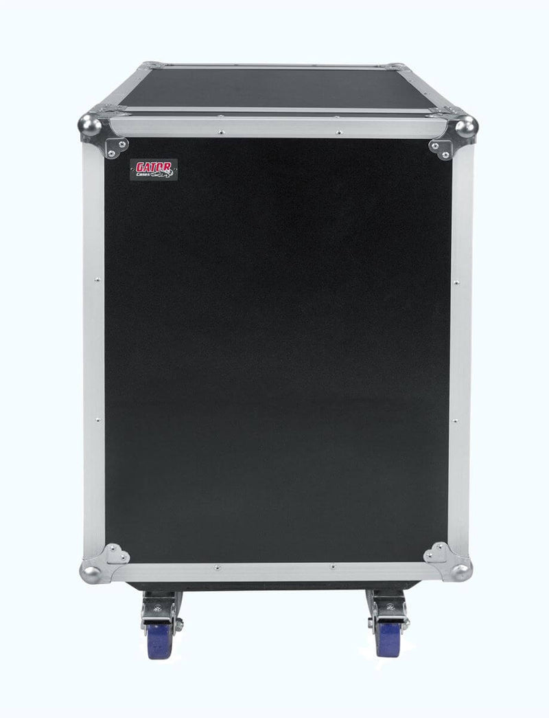 GATOR G-TOUR16UCA-24D 16 Space 24" Flight Rack w/ casters, (2 locking) - 16U, 24″ Deep Audio Road Rack Case W/ Casters