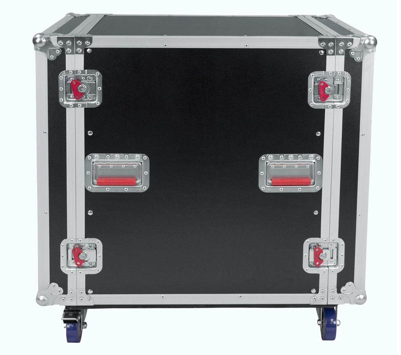 GATOR G-TOUR16UCA-24D 16 Space 24" Flight Rack w/ casters, (2 locking) - 16U, 24″ Deep Audio Road Rack Case W/ Casters