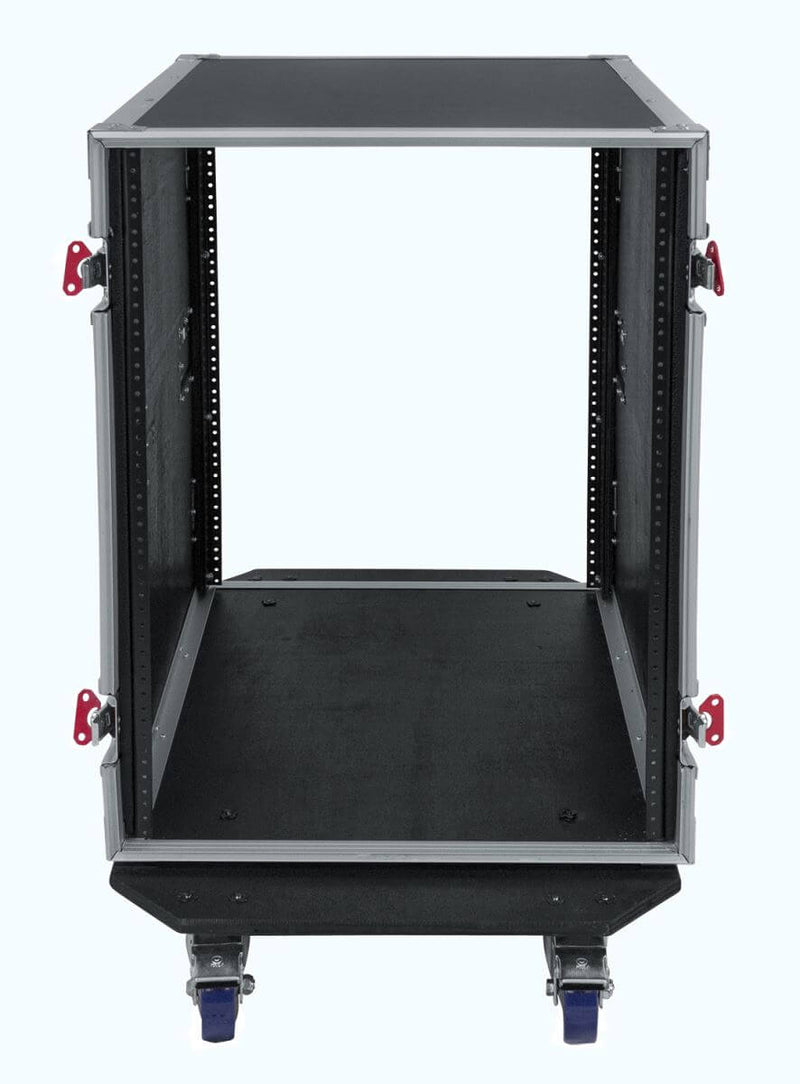 GATOR G-TOUR16UCA-24D 16 Space 24" Flight Rack w/ casters, (2 locking) - 16U, 24″ Deep Audio Road Rack Case W/ Casters