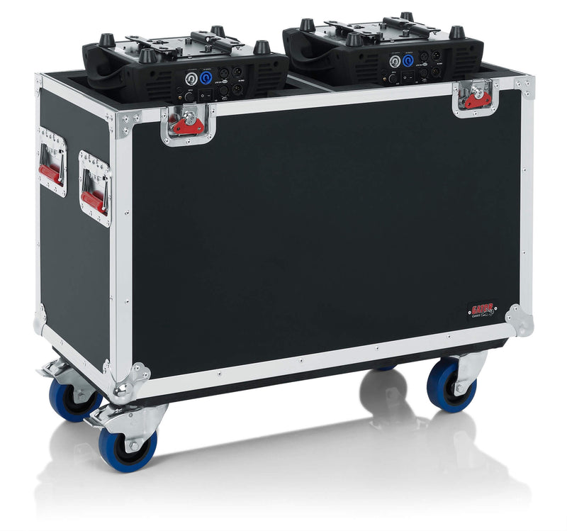GATOR GTOURMH250 G-TOUR case that holds 250 sized moving head lights. - Flight Case For Two 250-Style Moving Head Lights