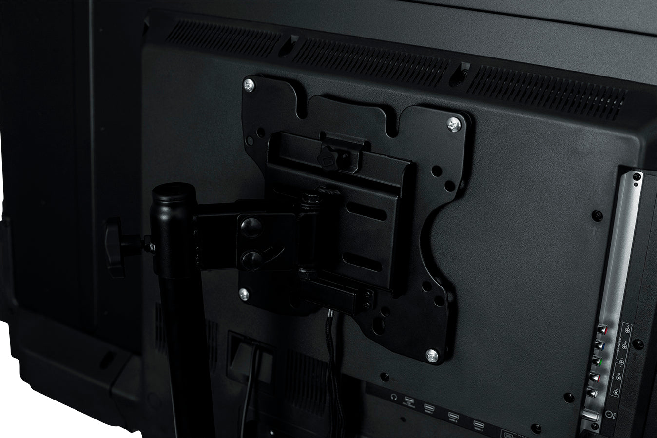 GATOR GFW-AV-LCD-2 Deluxe adjustable tripod LCD/LED stand with 125lb capacity and LiftEEZ Piston. Made of heavy duty steel with VESA mount bracket and easy release for one person operation.