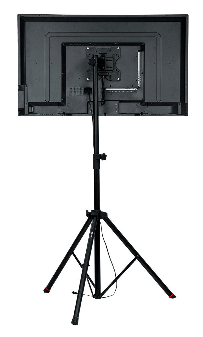 GATOR GFW-AV-LCD-2 Deluxe adjustable tripod LCD/LED stand with 125lb capacity and LiftEEZ Piston. Made of heavy duty steel with VESA mount bracket and easy release for one person operation.