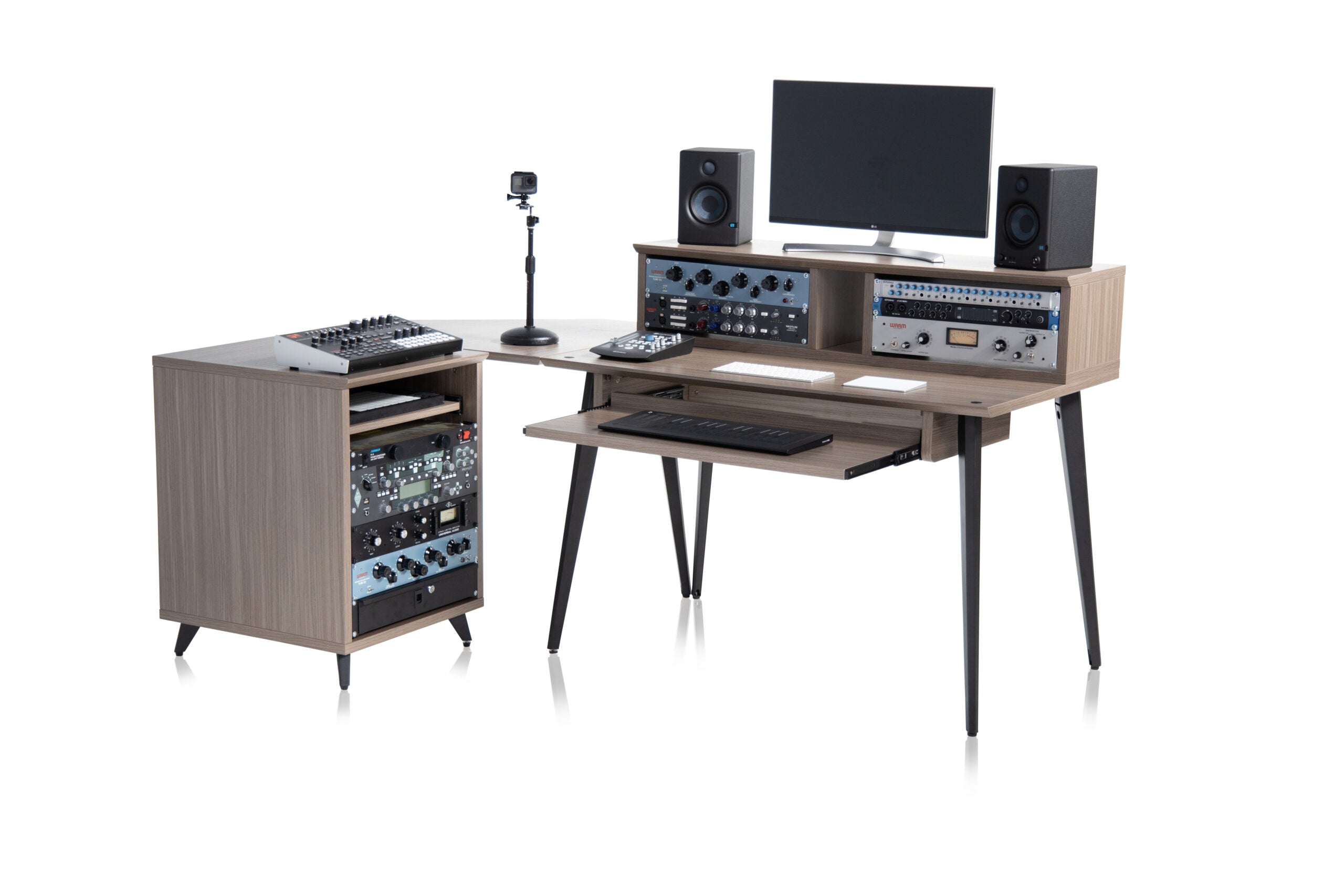 GATOR GFW-ELITEDESK-GRY Elite Furniture Series Main Desk in Driftwood Grey Finish