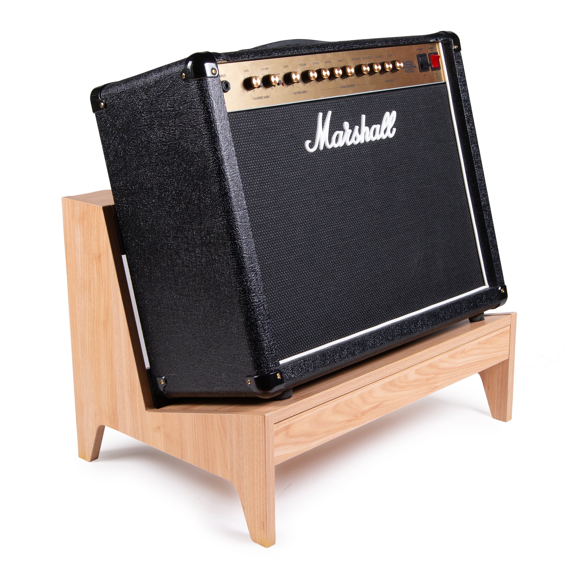 GATOR GFW-ELITEGTRAMPLG-MPL Elite Series Large Guitar Furniture Amp Stand - Maple Finish