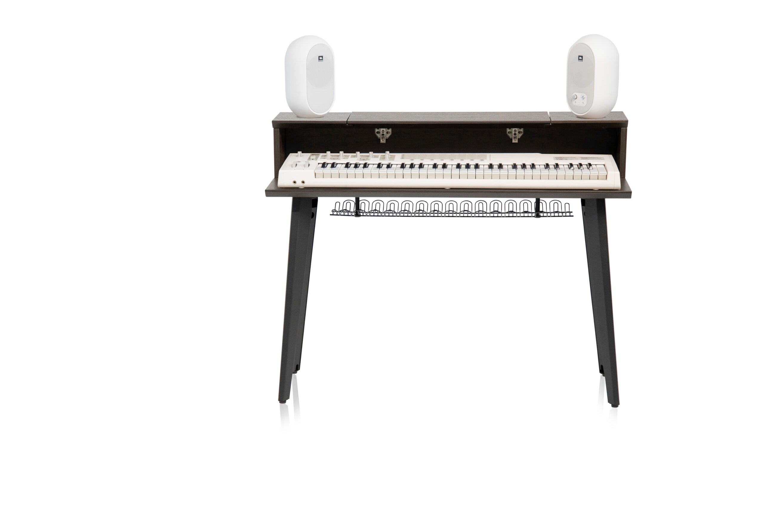 GATOR GFW-ELITEKEYTBL61-GRY Elite Furniture Series 61-Note Keyboard Table in Driftwood Grey Finish