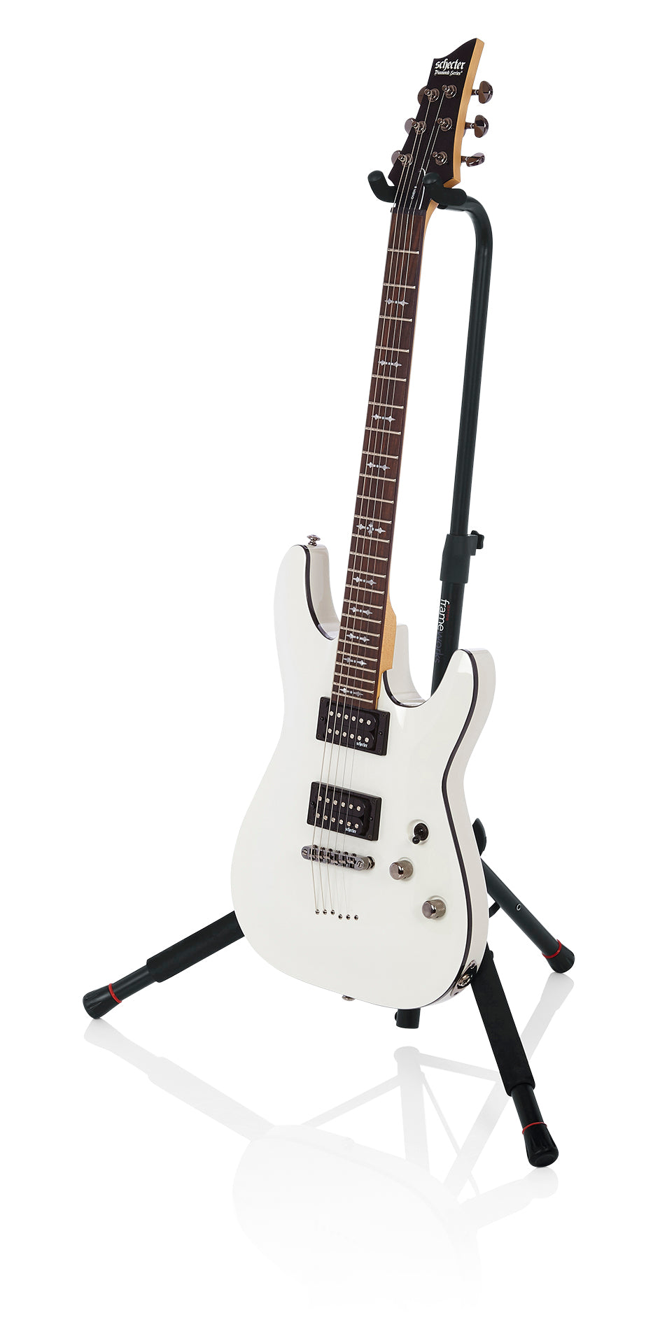 GATOR GFW-GTR-1200 Hanging Style heavy duty steel tubing Single Guitar Stand with Fixed Yoke and Finish Friendly Rubber Padding.