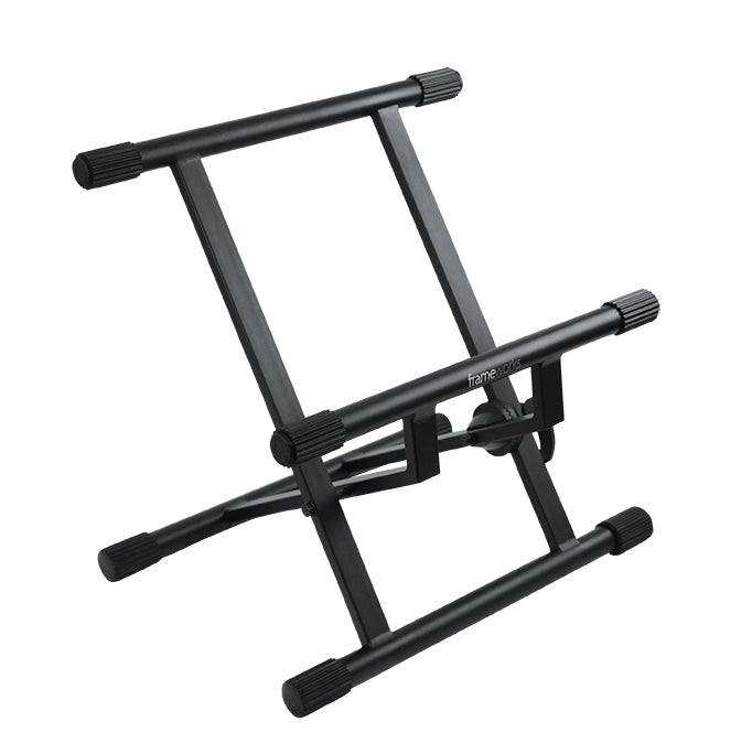 GATOR GFW-GTR-AMP Combo amp stand made of heavy duty steel and features tilt back design and rubber leveling feet. Fits most combo amps.