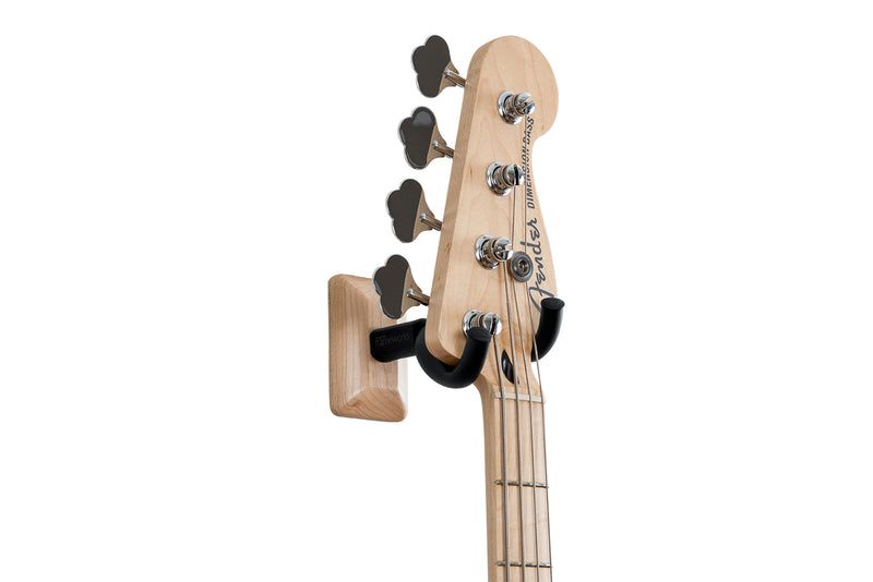 GATOR GFW-GTR-HNGRMPL GFW Guitar Wall Hanger w Maple Finish - Gator GFW-GTR-HNGRMPL Wall-Mounted Guitar Hanger With Maple Mounting Plate