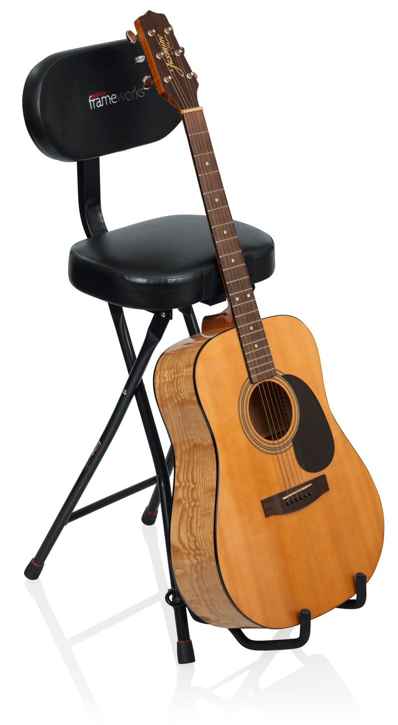 GATOR GFW-GTR-SEAT Combination Guitar Performance Seat and Single Guitar Stand