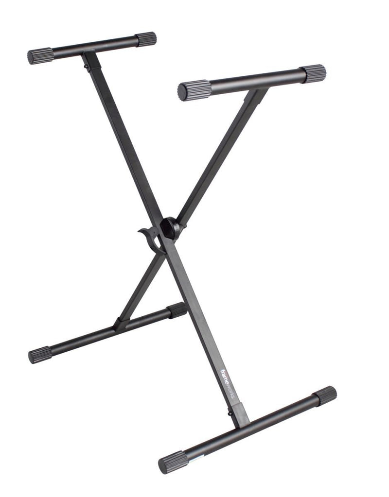 GATOR GFW-KEY-2000X Deluxe “X” style heavy-duty steel frame keyboard stand with numerous levels of height adjustment & rubberized leveling feet. 200lb capacity.