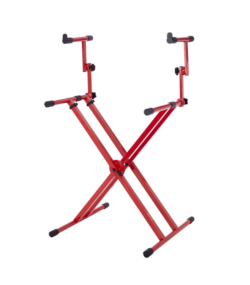 GATOR GFW-KEY-5100XRED Nord Red version of GFW-KEY-5100X - Red 2 Tier X Style Keyboard Stand