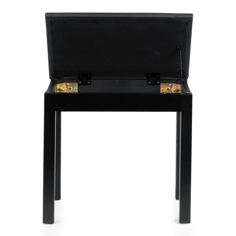 GATOR GFW-KEYBENCH-WDBKS Deluxe Wooden Piano Bench in Black - Deluxe Wooden Piano Bench in Black