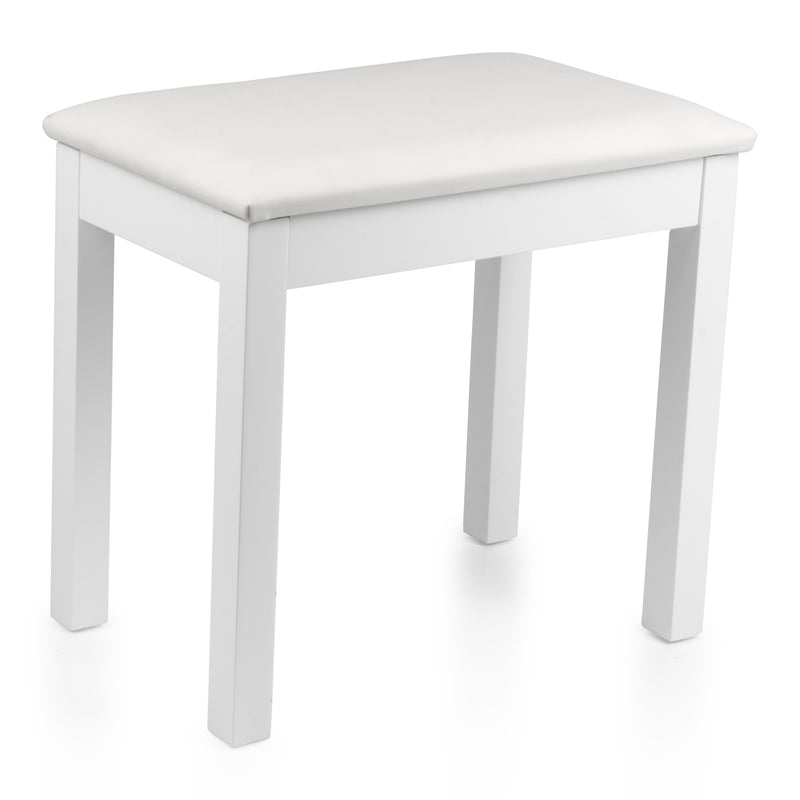 GATOR GFW-KEYBENCH-WDWH Traditional Wooden Piano Bench in White - Traditional Wooden Piano Bench in White