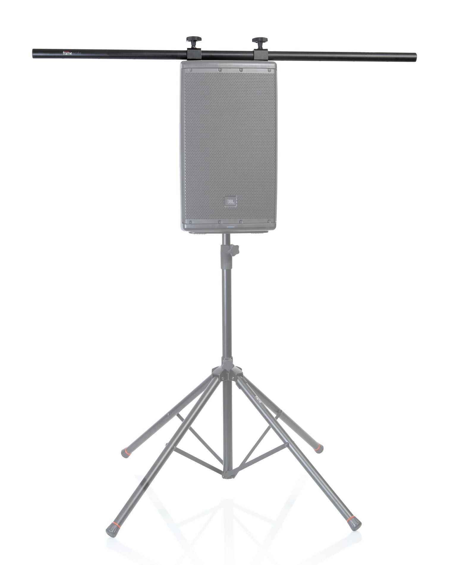 GATOR GFW-LIGHTSPKFLYMT Lighting Crossbar to Mount Speakers w/ Fly Points - Gator GFW-LIGHTSPKFLYMT Light Bar w/ Fly-Point Mounting to Portable PA Speaker