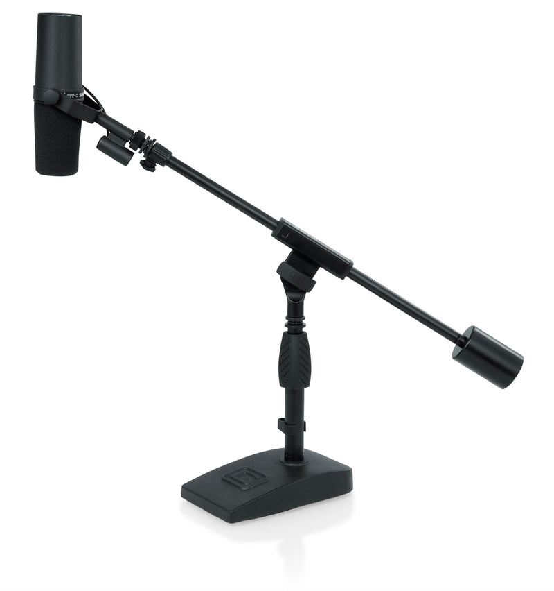 GATOR GFW-MIC-0822 Bass Drum, Amp and Desktop Mic Stand with Telescoping Boom.