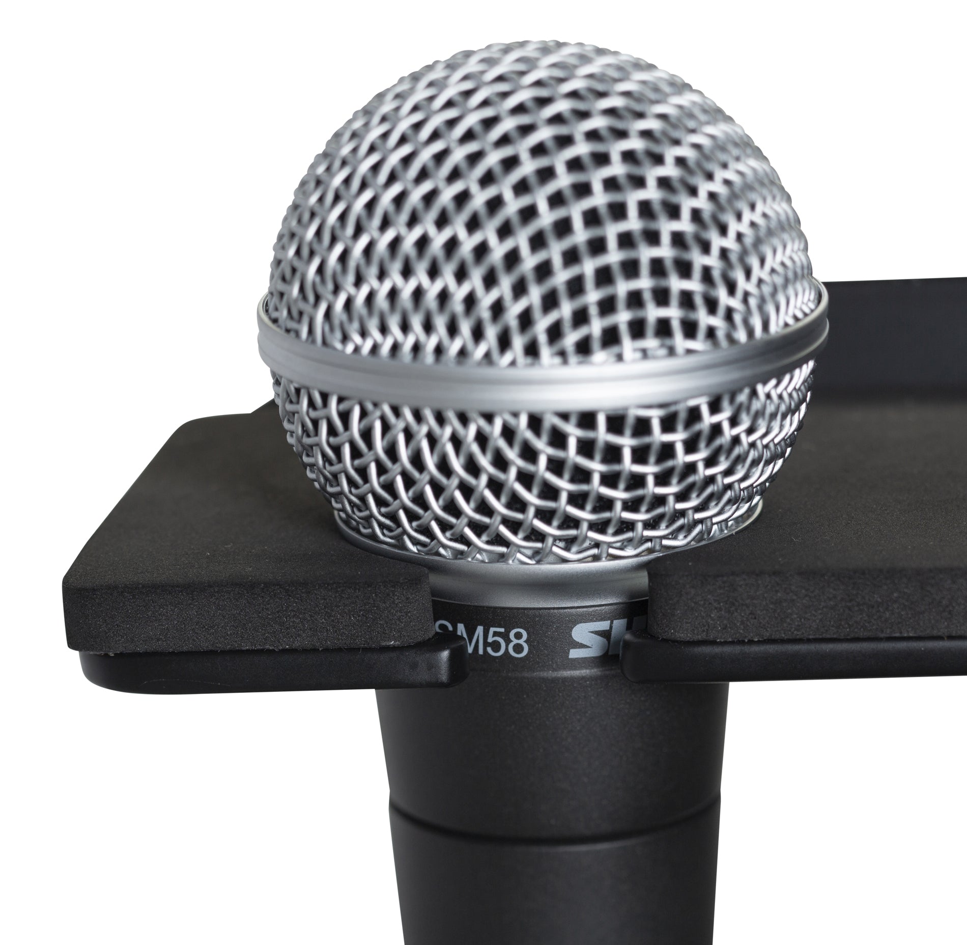 GATOR GFW-MIC-4TRAY Tray to hold 4 mics on top of a mic stand. - Multi Mic Holder Ð Four (4) Mics