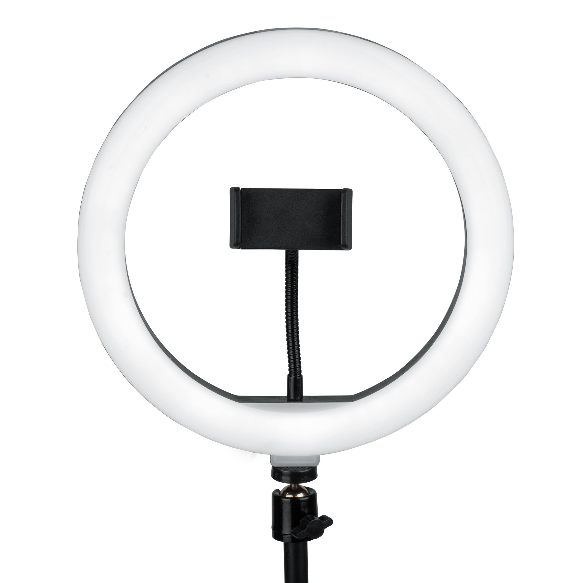 GATOR GFW-RINGLIGHTDSKTP Desktop Roundbased Stand with One Ring Light and Phone Holder