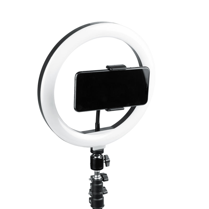 GATOR GFW-RINGLIGHTTRIPD 10-Inch LED Ring Light Stand with Phone Holder & Tripod Base