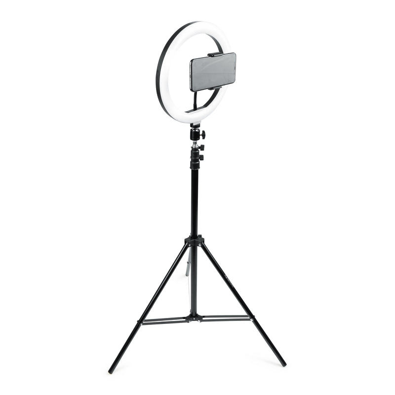 GATOR GFW-RINGLIGHTTRIPD 10-Inch LED Ring Light Stand with Phone Holder & Tripod Base