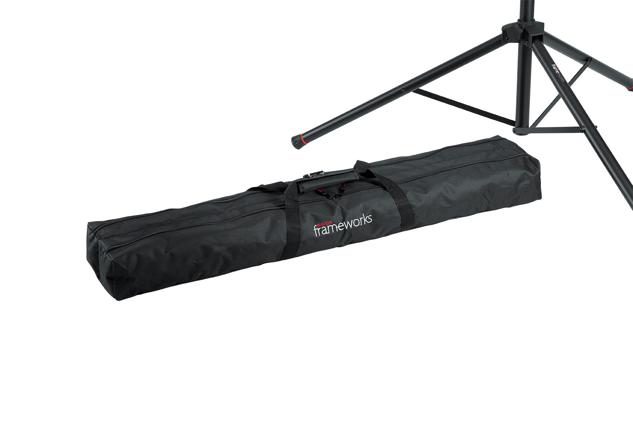 GATOR GFW-SPK-2000 Standard adjustable speaker stand with aluminum frame and features dual diameter compatibility. 81" max height