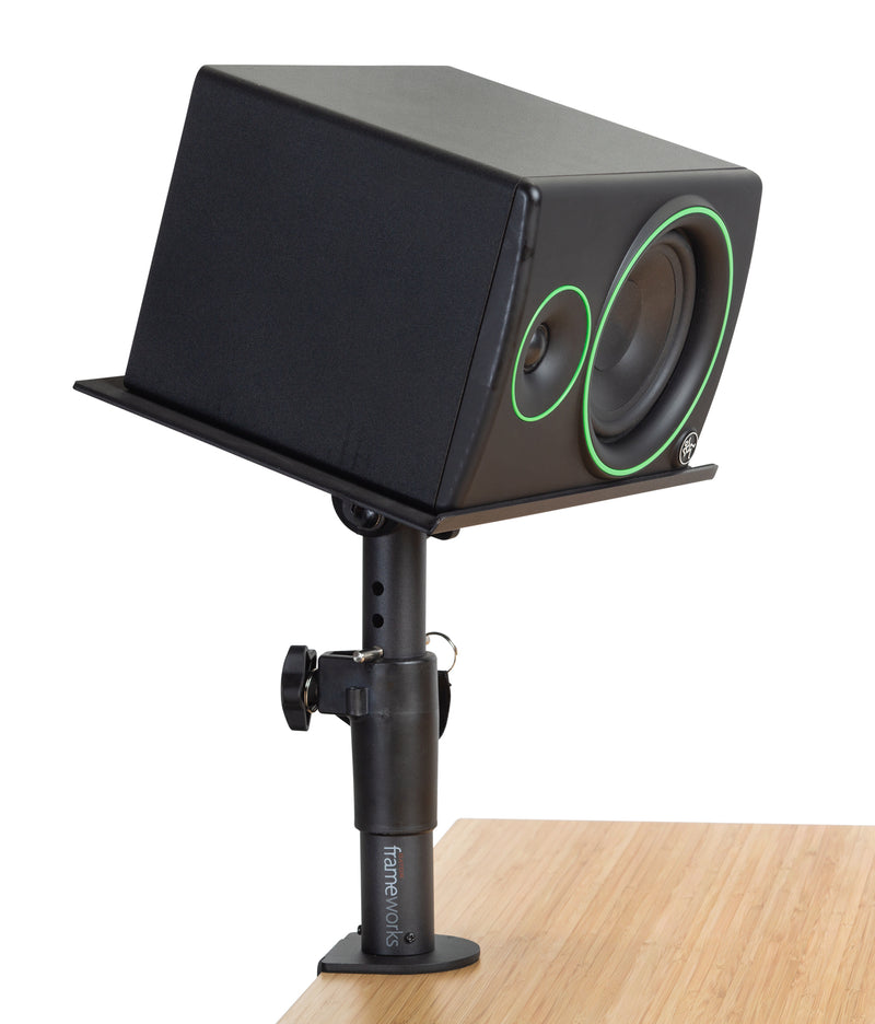 GATOR GFWSPKSTMNDSKCMP Clamp On Studio Monitor Stand - Frameworks Clamp-On Studio Monitor Stand