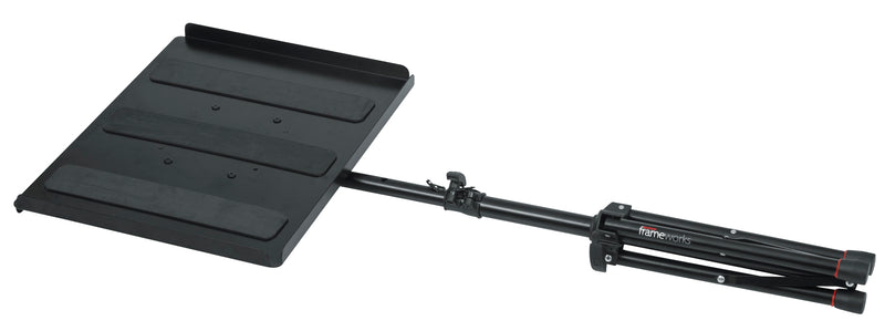 GATOR GFW-UTL-MEDIATRAY1 Compact Adjustable Media Tray with Tripod Stand - Compact Adjustable Media Tray Stand