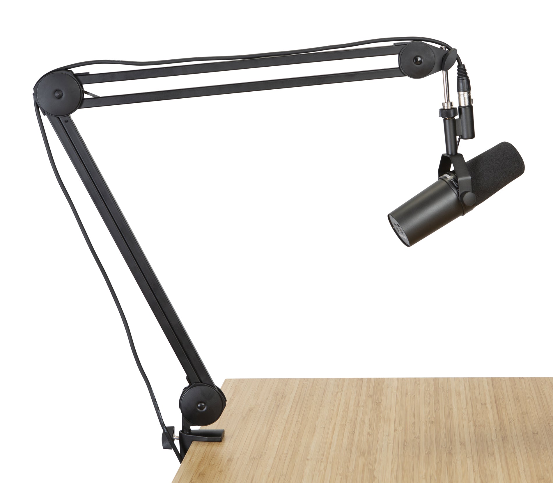 GATOR GFWMICBCBM2000 Desk mounted broadcast stand w/ boom - Frameworks Desktop Mic Boom Stand