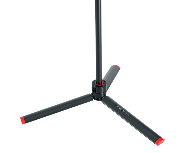 GATOR GFW-ID-MIC ID Series adjustable tripod style mic stand with 26" telescoping boom, easy close CAM’s, and easy one handed CAM operation.