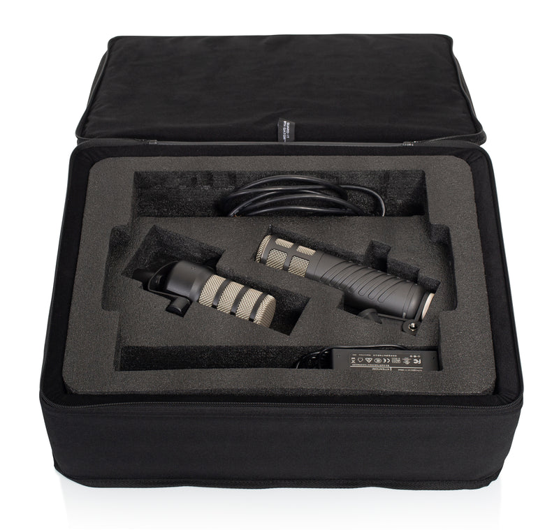 GATOR GL-RODECASTER2 Lightweight Case for Rodecaster & Two Mics - Lightweight Case For Rodecaster Pro & Two Mics
