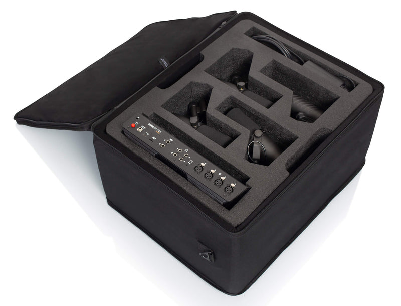 GATOR GL-RODECASTER4 Lightweight Case for Rodecaster & Four Mics - Lightweight Case For Rodecaster Pro & Four Mics