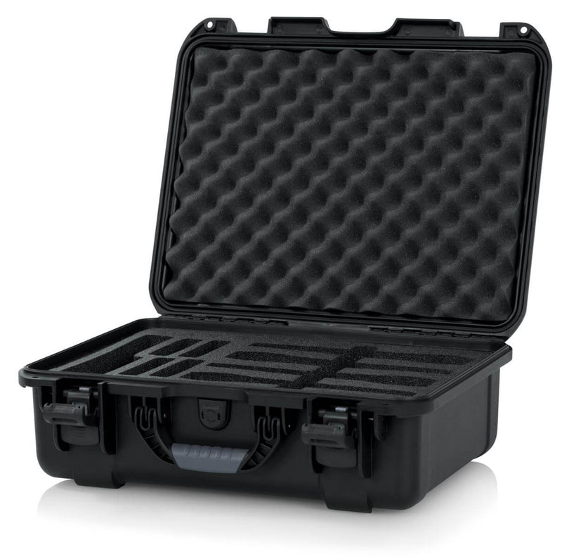 GATOR GM-04-WMIC-WP • Fits 4 Wireless Microphones - Waterproof Wireless Microphone Case