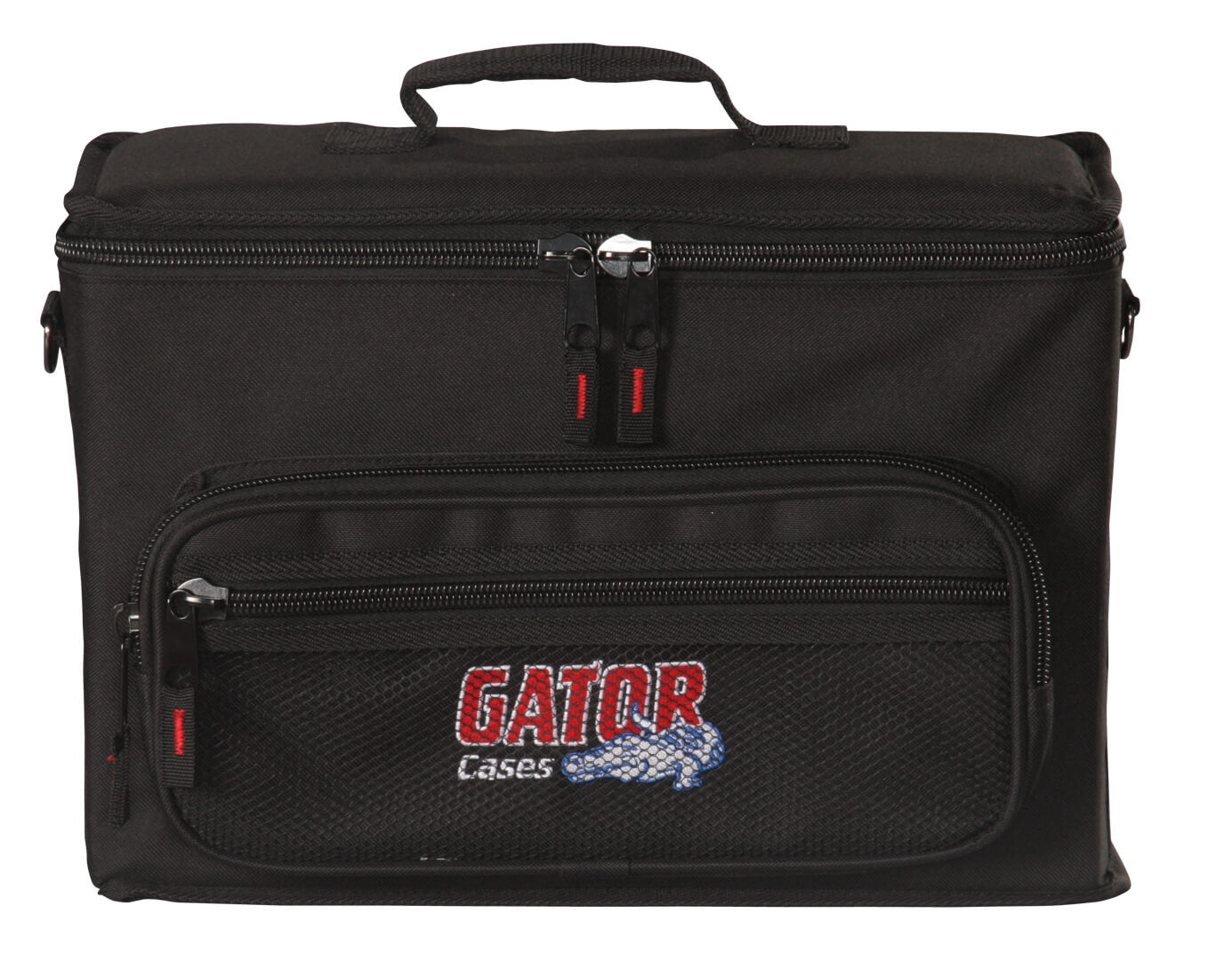 GATOR GM-5W Padded bag for 5 wireless systems •  Large storage compartment for receivers and accessories • Shoulder strap • 600-Denier Nylon Exterior.