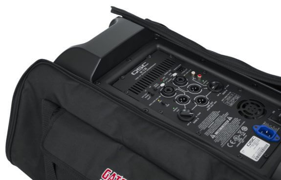 GATOR GPA-TOTE12 Same features as model GPA-TOTE8 but designed to fit most popular 12” speaker cabinets including QSC K12, Turbosound iQ12, and Yamaha DRX12