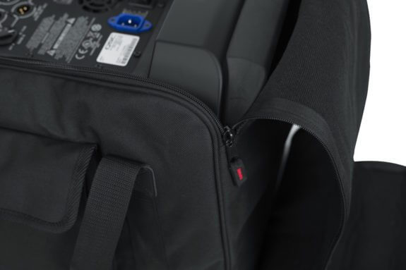 GATOR GPA-TOTE15 Same features as model GPA-TOTE8 but designed to fit most popular 15” speaker cabinets including QSC K15, Turbosound iQ15, and Yamaha DRX15