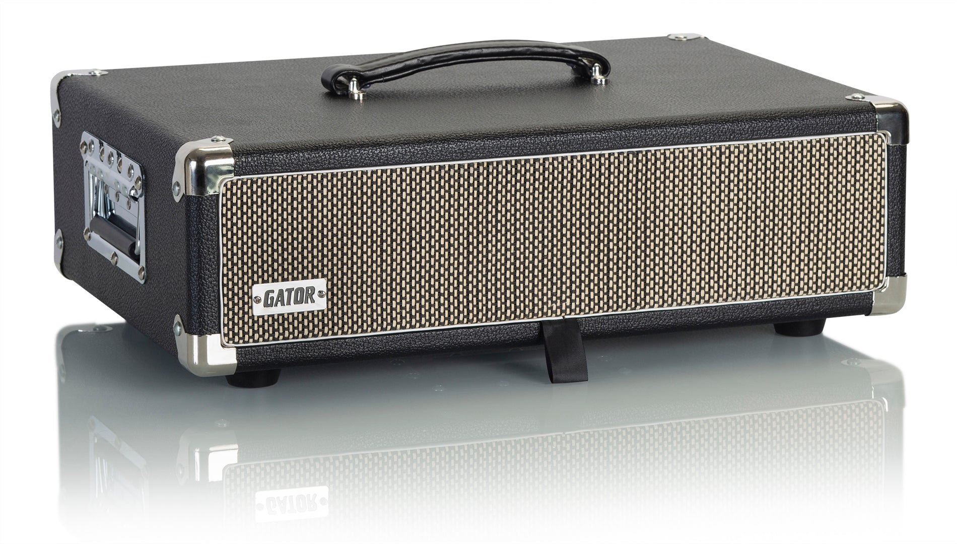 GATOR GR-RETRORACK-2BK 2U Vintage Amplifier Style, Black. - Vintage Amp Vibe Rack Case – 2U Black