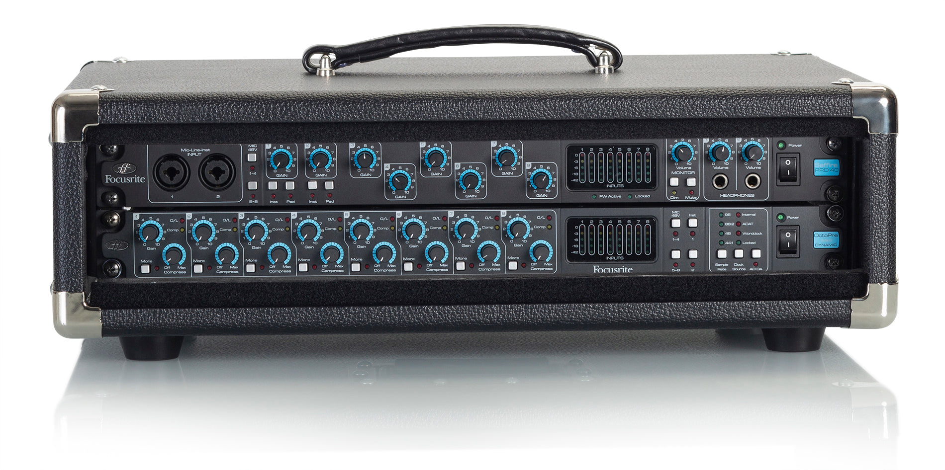 GATOR GR-RETRORACK-2BK 2U Vintage Amplifier Style, Black. - Vintage Amp Vibe Rack Case – 2U Black