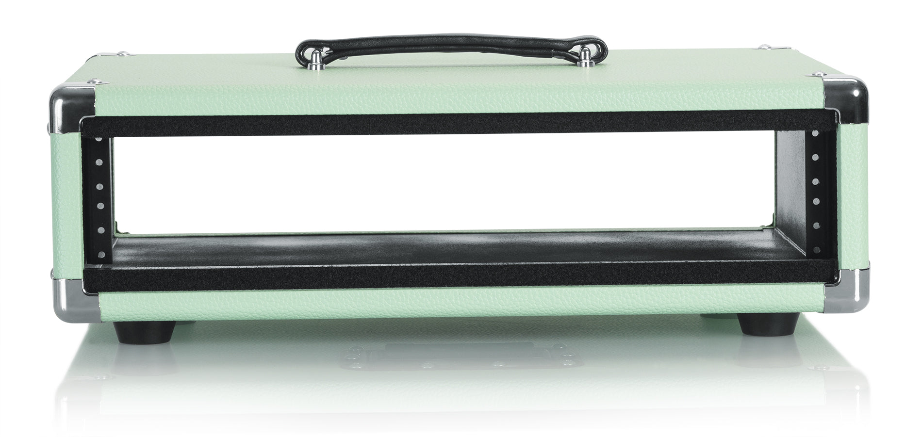 GATOR GR-RETRORACK-2SG 2U Vintage Amplifier Style, Seafoam Green. - Vintage Amp Vibe Rack Case – 2U Seafoam Green