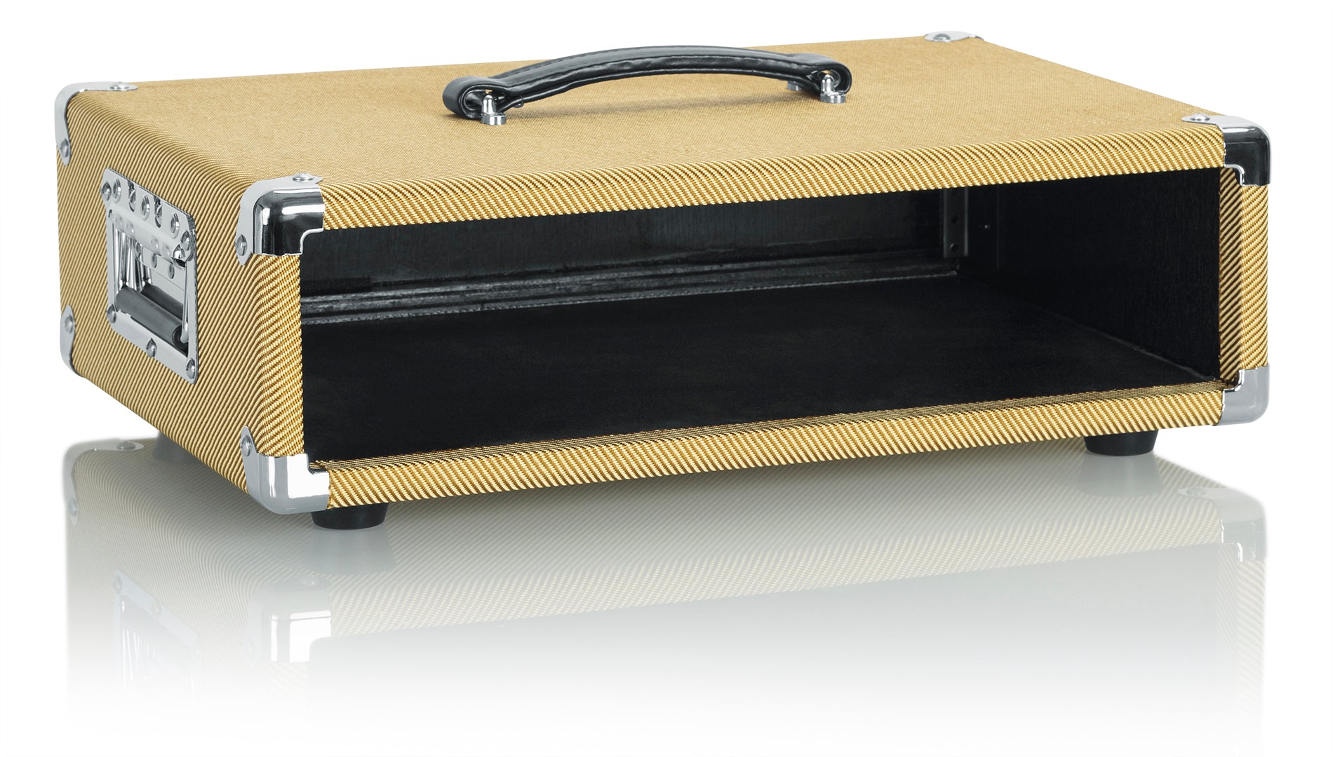 GATOR GR-RETRORACK-2TW 2U Vintage Amplifier Style, Tweed.- Vintage Amp Vibe Rack Case – 2U Tweed