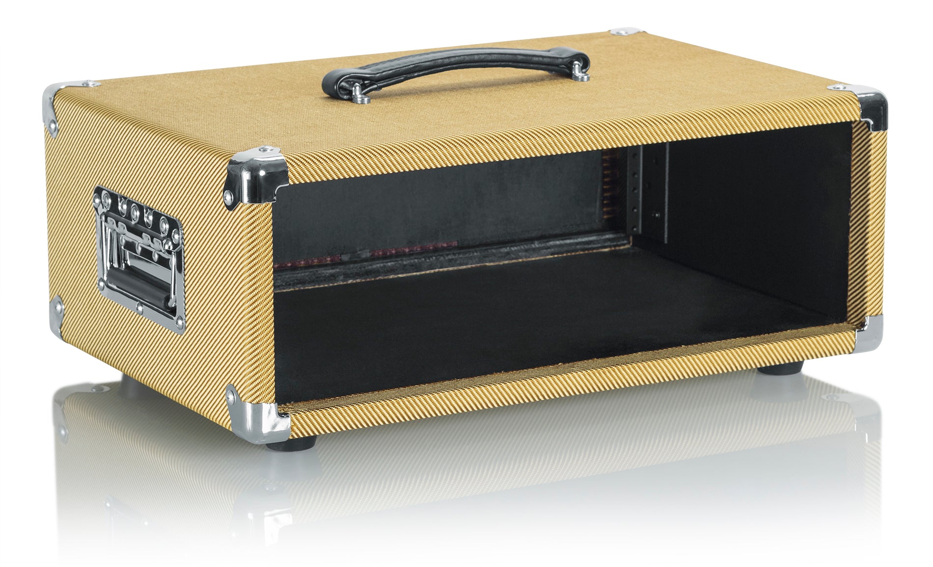 GATOR GR-RETRORACK-3TW 3U Vintage Amplifier Style, Tweed. - Vintage Amp Vibe Rack Case – 3U Tweed