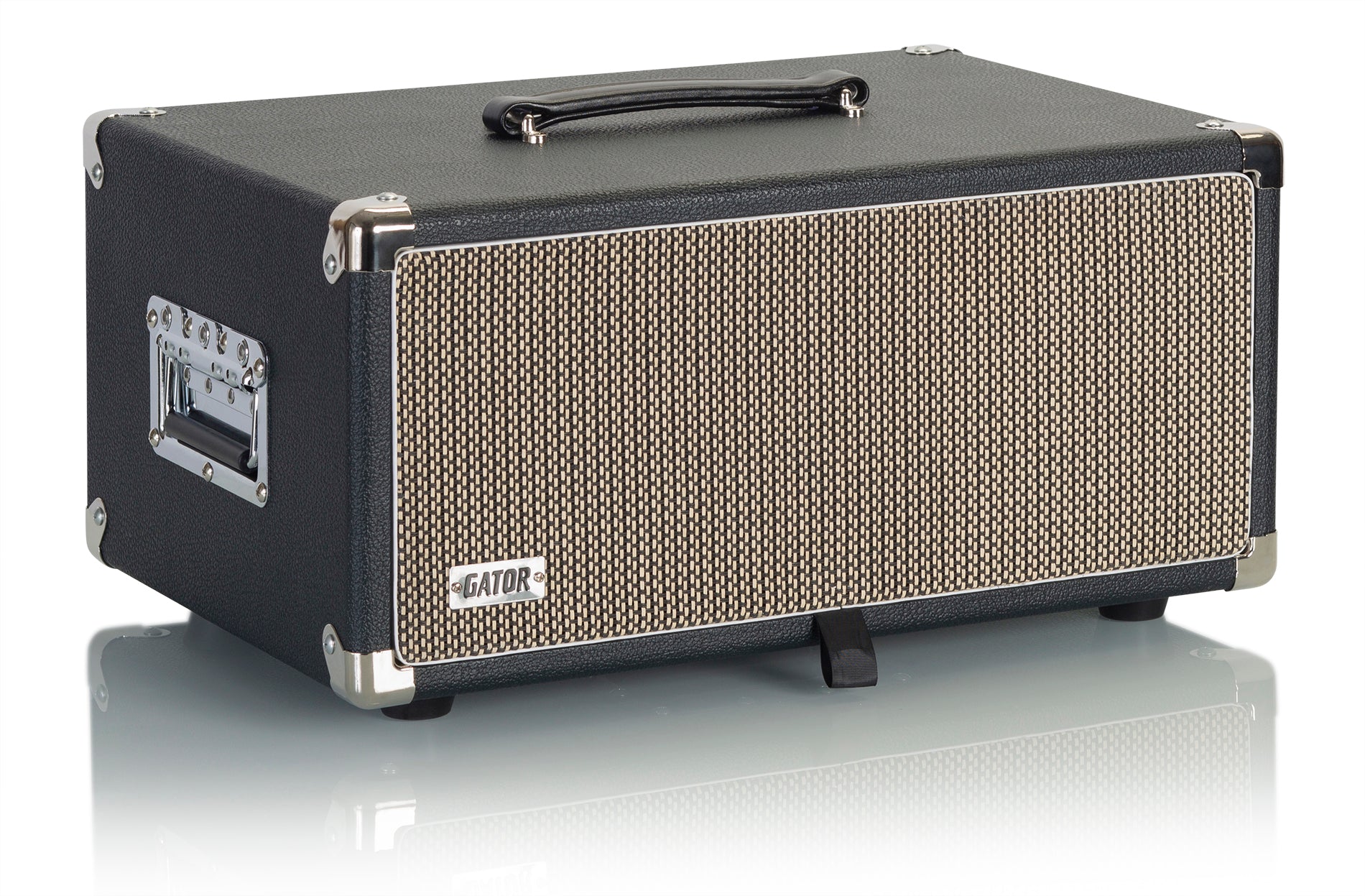 GATOR GR-RETRORACK-4BK 4U Vintage Amplifier Style, Black. - Vintage Amp Vibe Rack Case – 4U Black