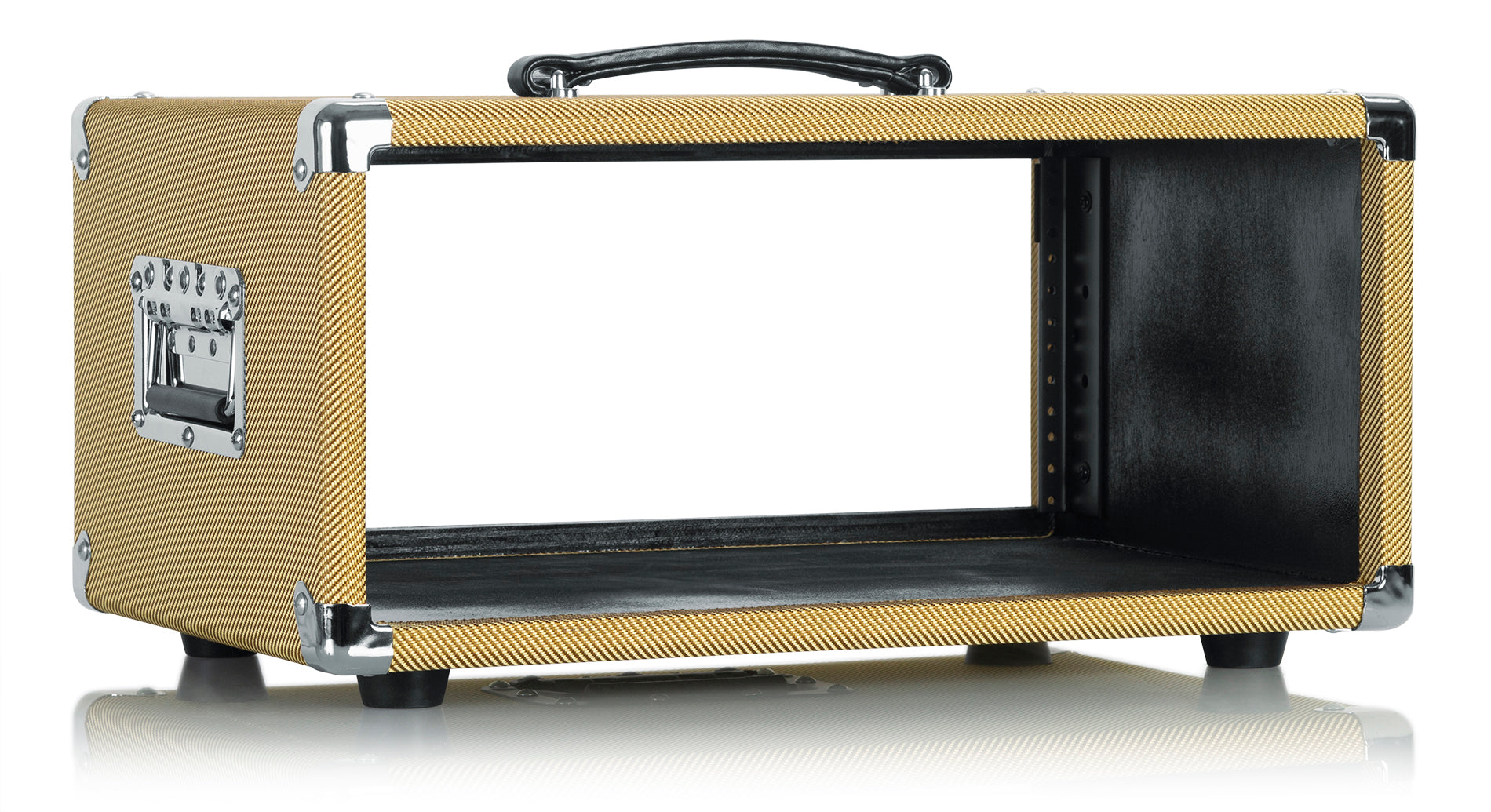 GATOR GR-RETRORACK-4TW 4U Vintage Amplifier Style, Tweed. - Vintage Amp Vibe Rack Case – 4U Tweed