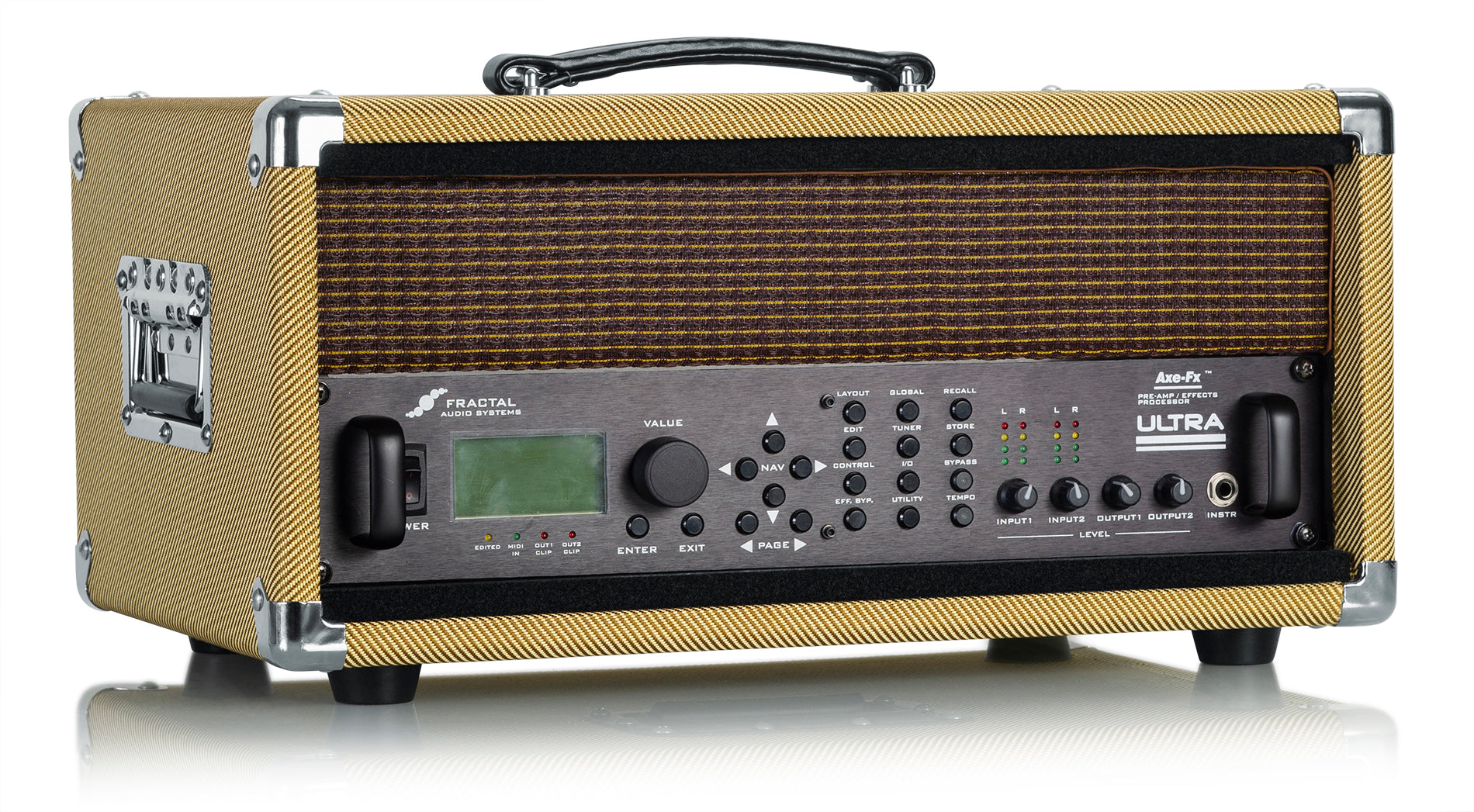 GATOR GR-RETRORACK-4TW 4U Vintage Amplifier Style, Tweed. - Vintage Amp Vibe Rack Case – 4U Tweed