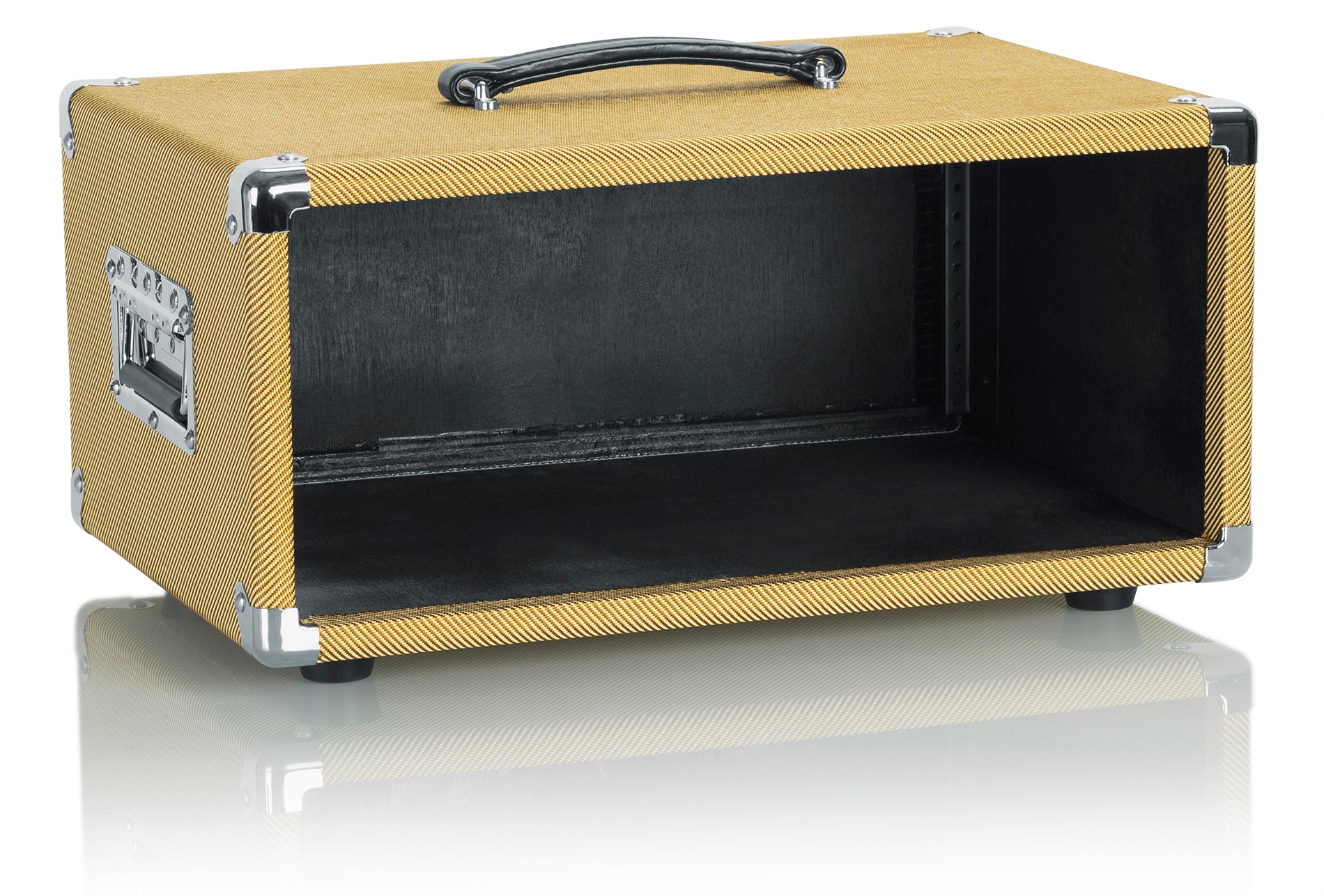 GATOR GR-RETRORACK-4TW 4U Vintage Amplifier Style, Tweed. - Vintage Amp Vibe Rack Case – 4U Tweed