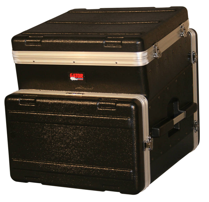 GATOR GRC-10x8 10 spaces on tilt, 8 spaces below. 19” Polyethylene Rack - 10U Top, 8U Side Console Rack