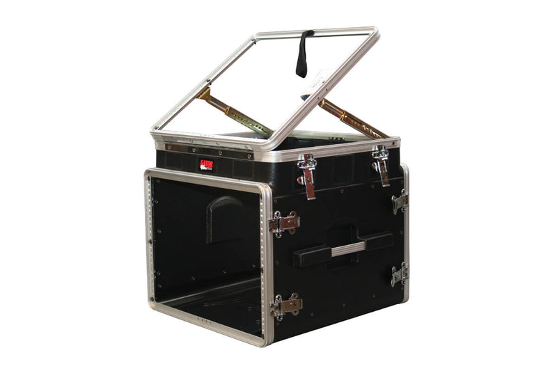 GATOR GRC-10x8 PU 10 space pop-up slant top, 8 space front & rear rack • No wheels - use GA-300.