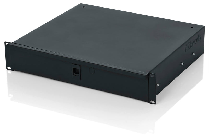 GATOR GRW-DRWMIC10 • 2U rack drawer • Stores 10 hard wired microphones - Microphone Drawer; 2U