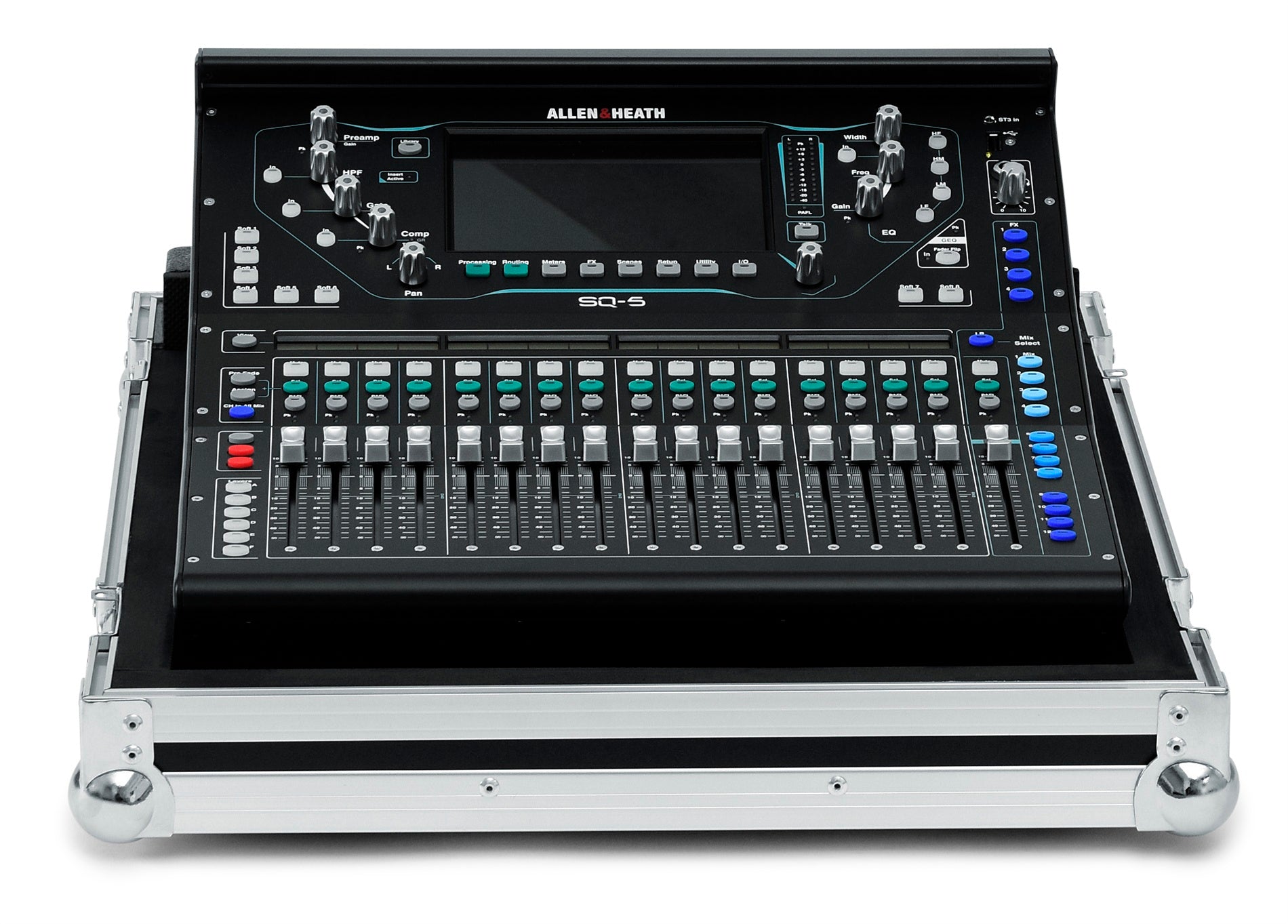 GATOR G-TOURAHSQ5NDH Custom fit for Allen & Heath SQ5. No doghouse. - Road Case For The Allen & Heath SQ-5 Mixer